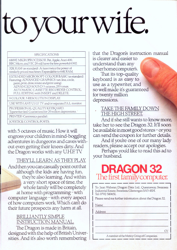 Read this ad to your wife (right)